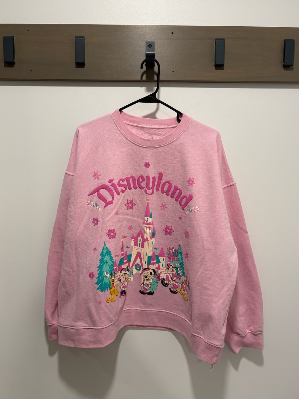Disney Pink Disneyland Castle Graphic Crewneck Sweatshirt